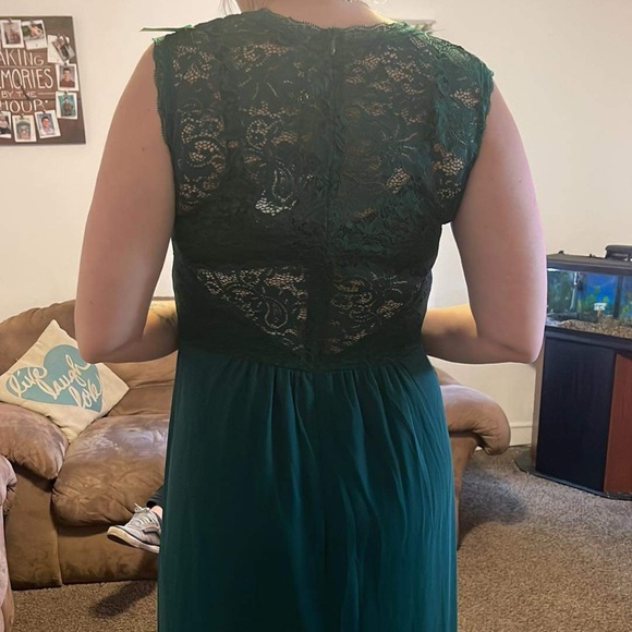 Dark green bridesmaids/mother of the bride/groom dress. - Picture 12 of 13